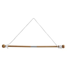 ZGRM 12.5" Wooden Banner Pole Garden Flag Accessory- Sturdy Rope For Easy Hanging - Holds up to 12.5 Inch Flags,burlywood-Wall Flag Hanger with 2-Piece Construction (Flag Not Include) (12.5")