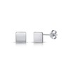 Amberta Women 925 Sterling Silver Minimalist Stud Earrings: Silver Polished