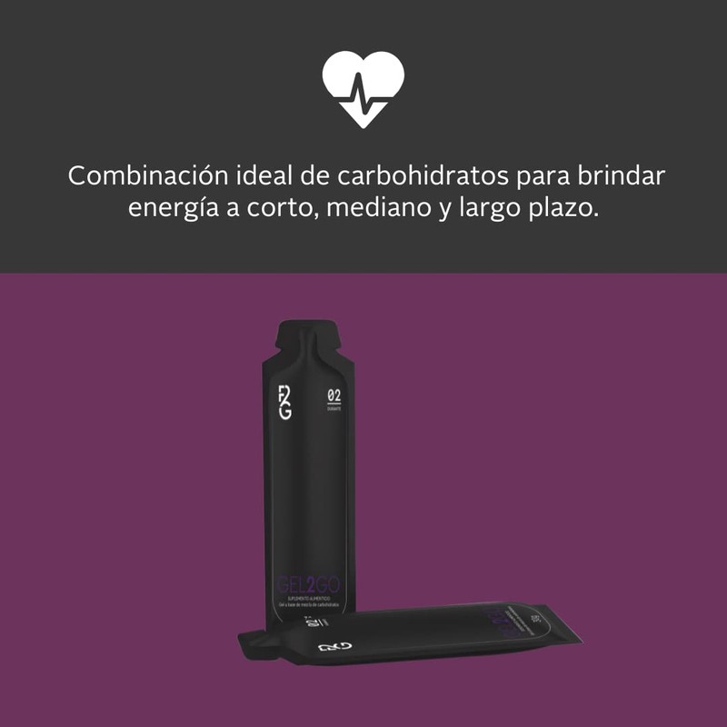 Gel energético Fuel 2 Go sabor ACAI/Caja con 20 sobres