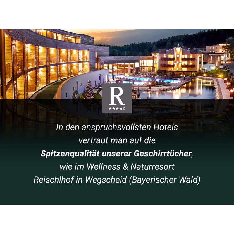 ZOLLNER Set of 5 Tea Towels 65 x 70 cm