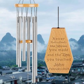 Thank You Teacher Doctor Women Men, Custom Wind Chimes for Employees Appreciation, Colleagues Farewell Gift for Coworkers Leaving, Teacher Thank You Gifts for Nurse, Co-Worker Appreciation Colleague