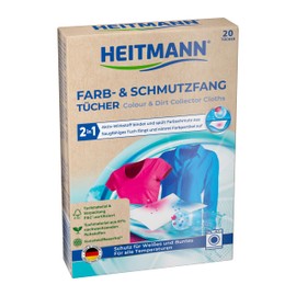 HEITMANN Paint and Dirt Trapper Cloths, Dual Active Laundry Protection Against Discolouration and Greying, FSC Certified, No Plastic Fibres, Pack of 20