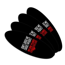 Don't Judge Me Cause I'm Quiet No One Plans a Murder Out Loud Funny Double-Sided Oval Nail File Emery Board Set 4 Pack