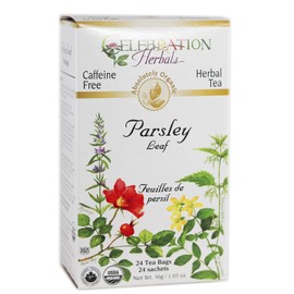 Celebration Herbals Té de hojas de perejil orgánico sin cafeína, 24 bolsitas de hierbas