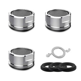 IZyufan Perlatoren für Wasserhähne M24 [3 Stück], Strahlregler mit ABS- und Edelstahl- Filter inkl Mischdüsenschlüssel für Wasserhähne