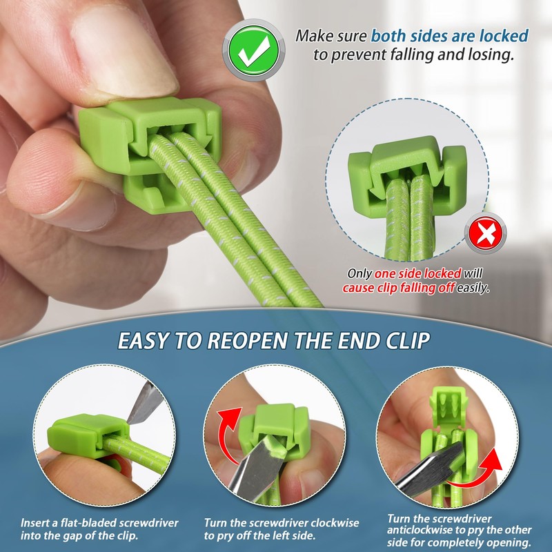 HOMAR No Tie Shoelaces for Adults & Kids Elastic Shoe