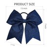 DEEKA 12 PCS 7" Large Glitter Cheer Bows Shiny Cheer
