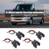Ollanoos 4Pcs 2 Pin Car Diesel Injector Connector Wire Harness