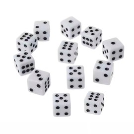 Audiophile Mahjong Dice Dice 16mm White 12pcs