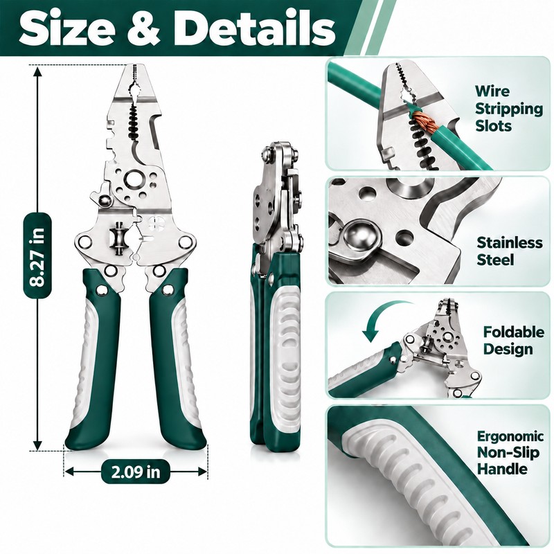 Multifunction Wire Stripper Pliers – Crimper, Cutter & Electric Cable