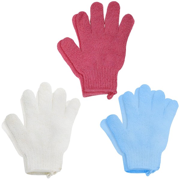 Pack of 6 Peelinghandschuh Waschhandschuh, Exfoliating Gloves Körper Duschhandschuh Massage