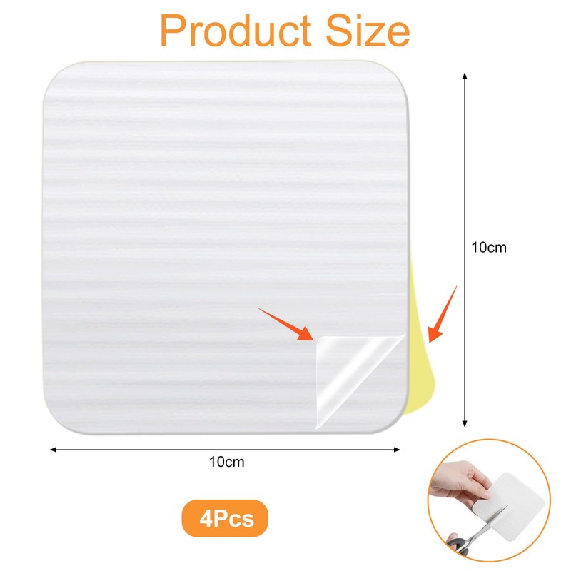 Cozary Non-Slip Mat for Carpet 10 x 10 cm, Washable