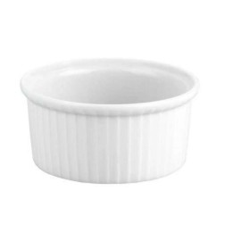 PILLIVUYT FRANCE, CLASSIC FRENCH WHITE PLEATED PORCELAIN RAMEKIN, 5 OZ IMPORTED