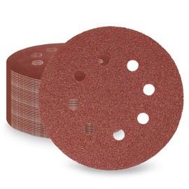 LESNIC 60 Grit Sanding Discs Pack of 50, 125 mm Quick Change Discs Velcro Sandpaper for Electric Sanders, Reliable Adhesion to Sanders