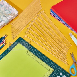 UNICRAFTALE 1 Set Book Binding Package Clear Bookbinding Easy Scrapbooking Tool 18Pcs T-Shaped Rulers Flexible Acrylic Bookbinding Templates for Bookbinding Scrapbooking Handmade Tools Supplies