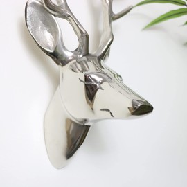 Melody Maison Silver Wall Mounted Stags Head
