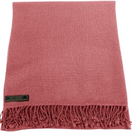 Coral Pink High Grade 100% Cashmere Shawl Wrap Pashmina Hand Made from Nepal NEW(Size: One Size)