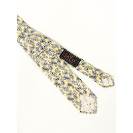 Beams Plus 38440008107 Men's Necktie, Silk Mini Paisley, Printed Tie, yellow