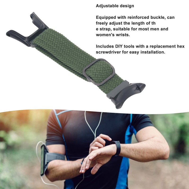 Nylon Weaving Watchband Adjustable Washable Breathable Lightweight Nylon Braided Watch