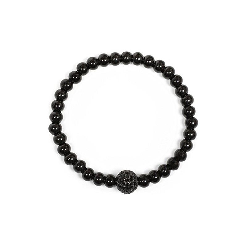 styleBREAKER Ball Bracelet with Rhinestones Jewellery Charm, Elastic Band, Women's