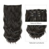 Meiverah Curly Wavy Hair Clip in Hair Extensions, 180G 20IN