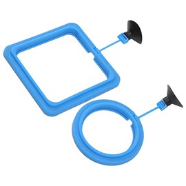 CHICIRIS Anillo De AlimentacióN para Acuario De,Anillo De AlimentacióN De Peces, Alimentador De Alimentos Flotante para Peces De Acuario Seguro con Ventosa Fuerte para Pecera
