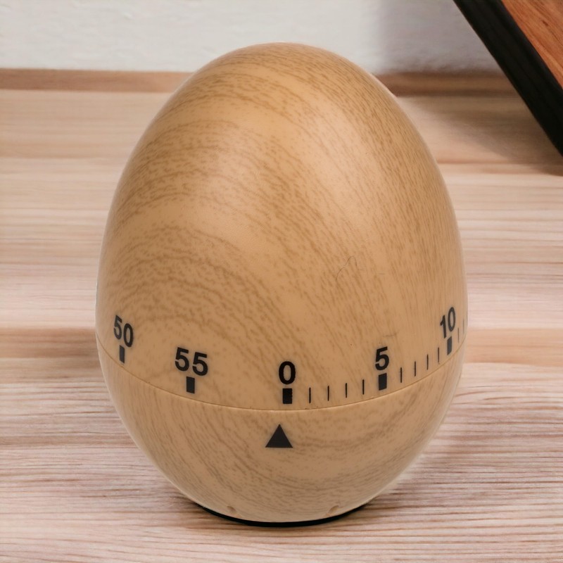MIJOMA Kitchen Timer in Egg Shape, 60 Minute Timer, Plastic,