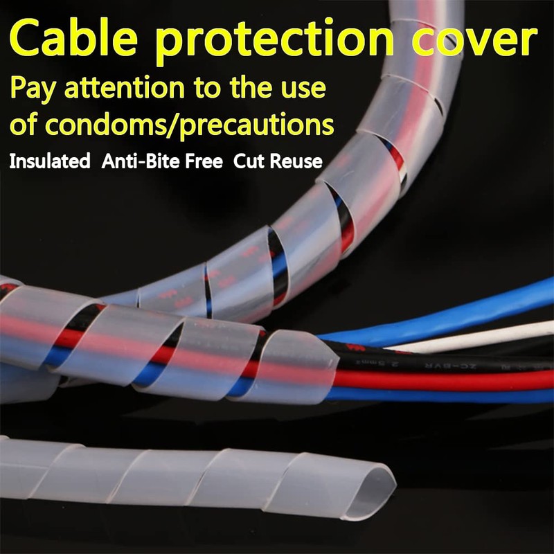 FEEIMOL Cable conduit, self-closing cable spiral, 14 mm, cable duct,