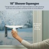 Casabella Clip-On Silicone Shower Squeegee, White - 10" Wide, Sturdy
