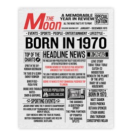 Stuff4 55th Birthday Poster Unframed - Born In 1970 Newspaper - Happy 55th Birthday Gifts for Men Women Vintage Retro Back In 1970, 8x10 Inch Fifty-Five Fifty-Fifth Bday Party Decor Decoration