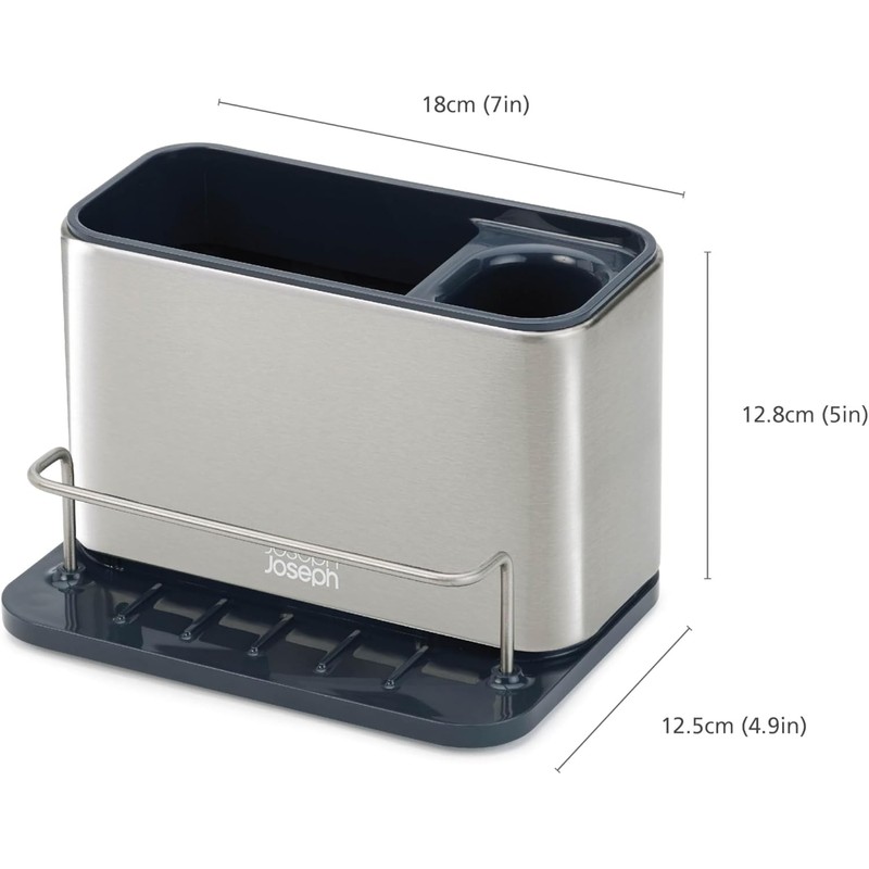 Joseph Joseph Surface Sink Caddy Stainless Steel Sponge Holder Organizer