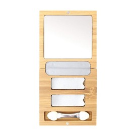 Zao Bamboo Box Duo (empty) Bamboo Beauty Box Duo Empty Box for Rectangular Eyeshadow Refill System
