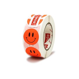 Hcode Happy Smile Face Stickers Circle Dots Labels for Teachers 500 Pieces Per Roll