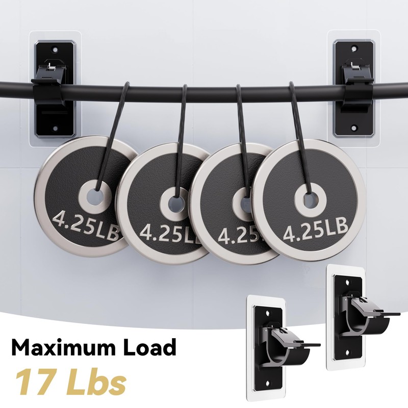 8PCS No Drill Curtain Rod Bracket, Self Adhesive Curtain Rod