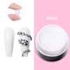 GZMAYUEN 2 Colours Solid Builder Gel for Nails, White Transparent