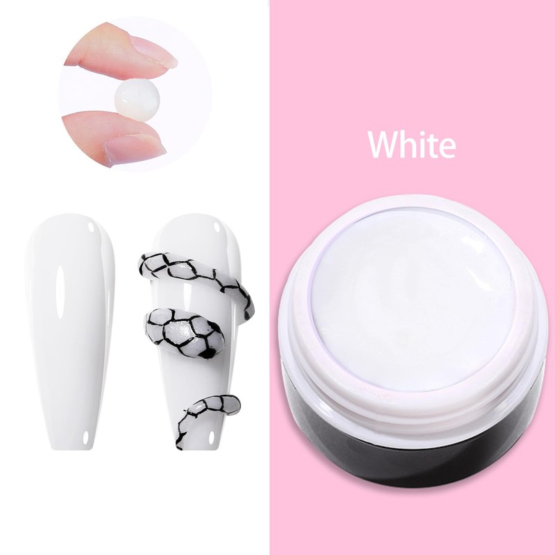 GZMAYUEN 2 Colours Solid Builder Gel for Nails, White Transparent