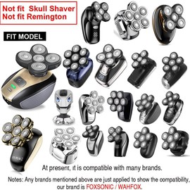 WAHFOX Magnetic 5 Heads Shaver Replacement Heads Compatible with Bird Freedom Shaver