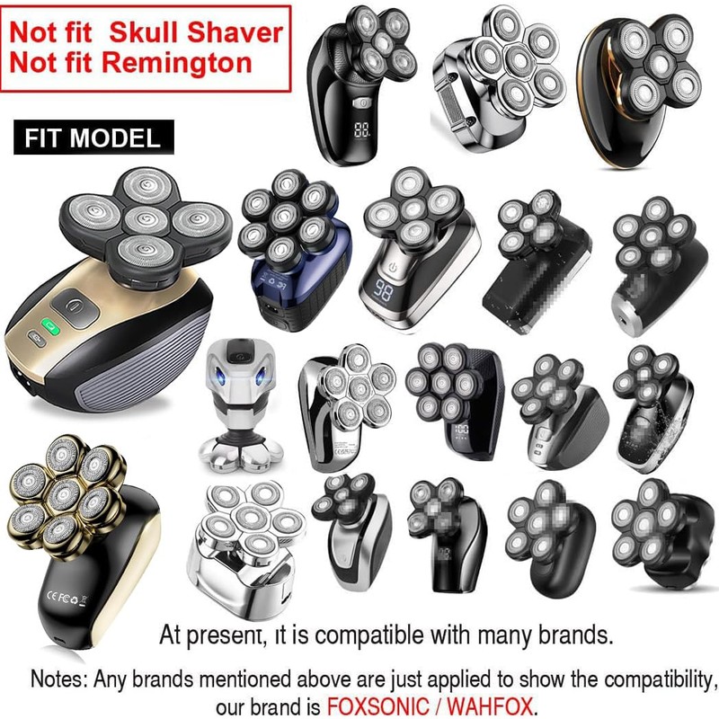 WAHFOX Magnetic 5 Heads Shaver Replacement Heads Compatible with Bird