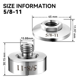 Dreyoo Grinder Lock to 5/8''-11 Thread, Compatible with XLOCK Angle Grinder Cutting Blade, with 5/8''-11 Flange Lock Nut, Stainless Steel Diamond Core Drill Bit Adapter