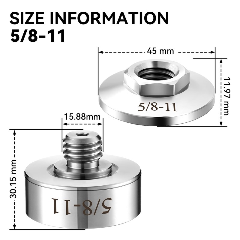 Dreyoo Grinder Lock to 5/8''-11 Thread, Compatible with XLOCK Angle