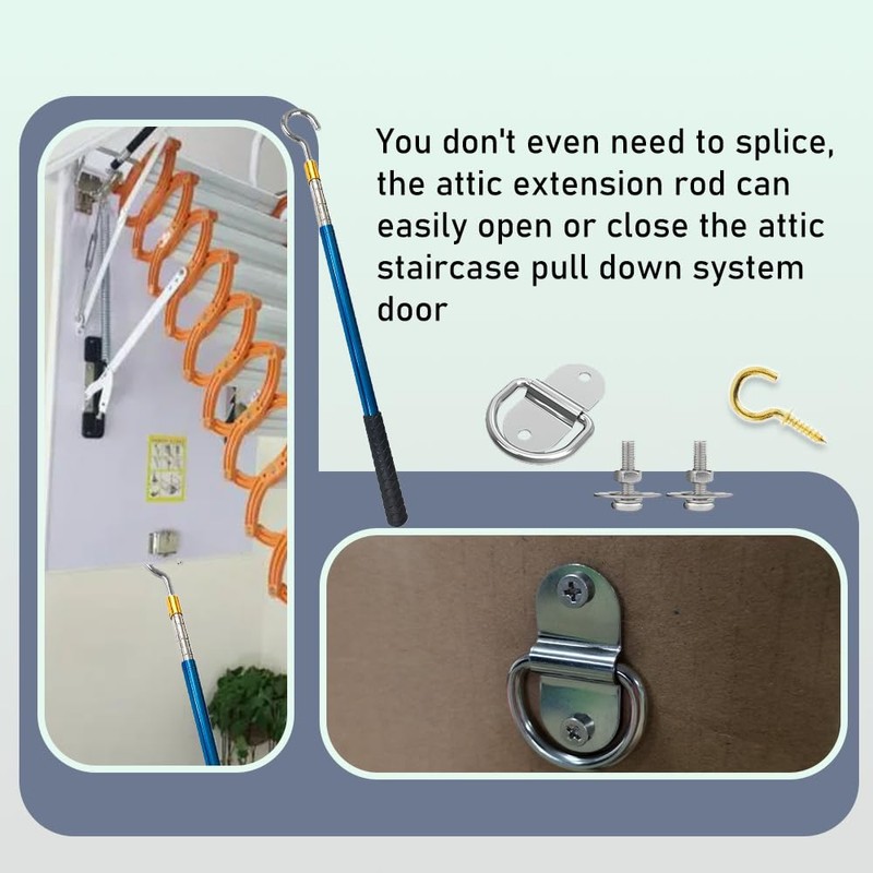 Attic Ladder Pull Down System, Ladder Attic Stairs Door Pull