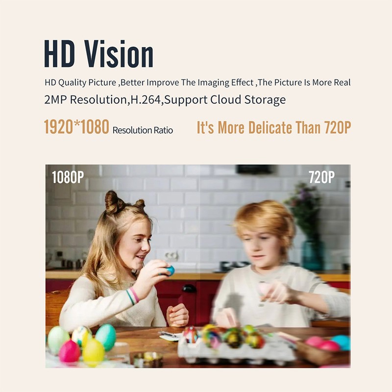 WiFi Security Camera 1080p Night Vision Auto Tracking 2 Way