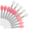Silicone Lip Brush,Lipstick Applicator Brushes,Makeup Brushes,15Pc with 3colors (White Pink