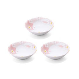 Kanese Mino Ware Flower Rabbit Medium Pot (Set of 3)