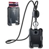 LIUGX Carbon Fiber Badge Holder with Retractable Breakaway Lanyard, American