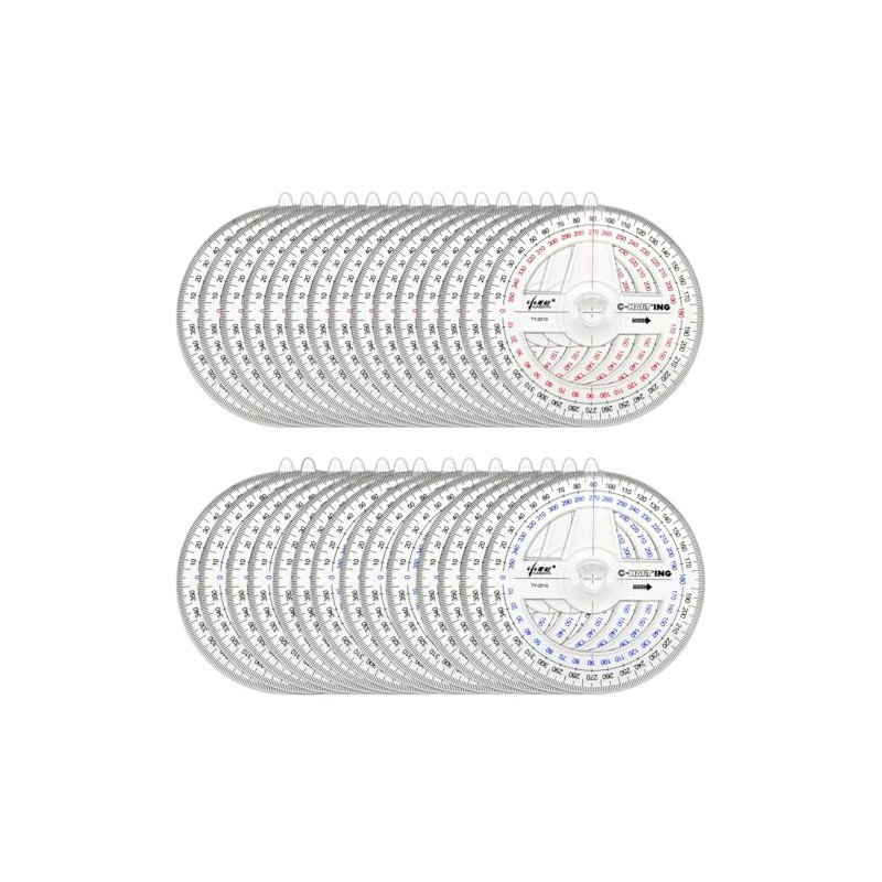 360 Degree Protractor with Swing Arm 30pcs