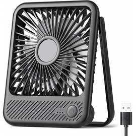 Koonie - Ventilador de computadora USB con viento fuerte, ultra silencioso, pequeño ventilador personal con inclinación de 180° y 3 velocidades ajusta