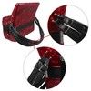 Yibuy 2Pcs Artificial Leather Accordion Straps Black Straps Replacement Musical