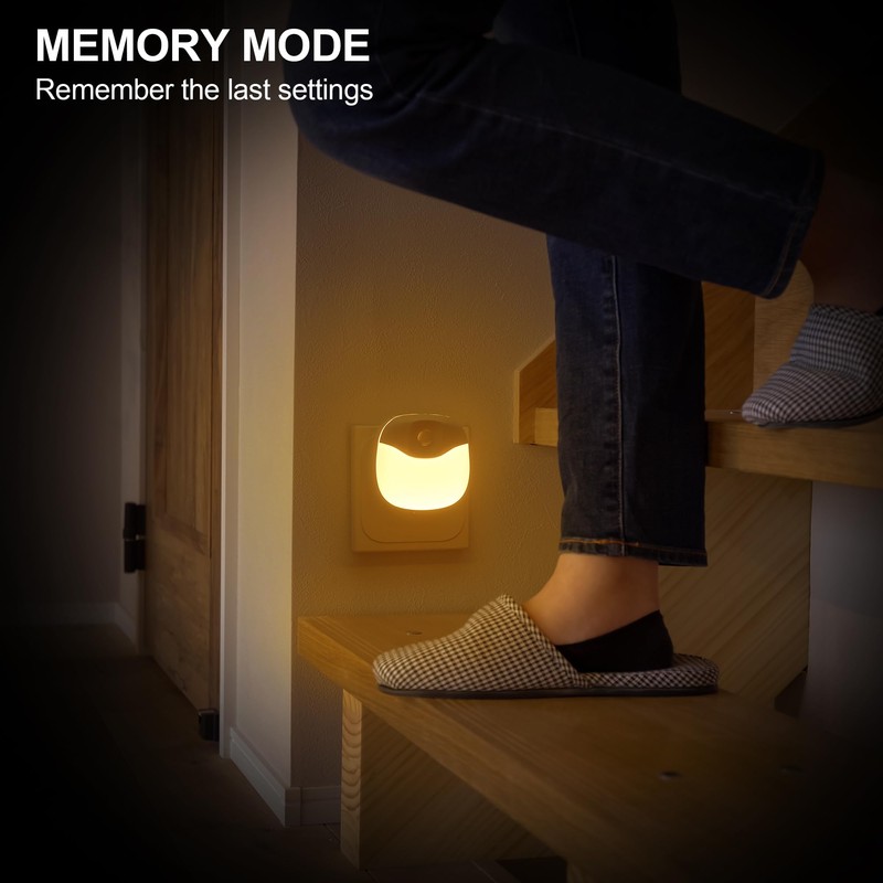 SOAIY Pack of 2 LED Night Light Socket with Motion