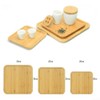 Square Bamboo Tray for Dinners, Parties and Bars, Long Shelf
